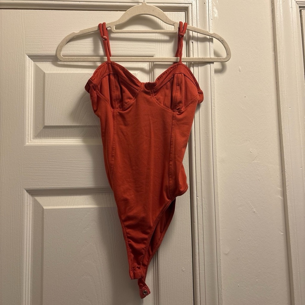 Girls' Red One-Piece Bodysuit